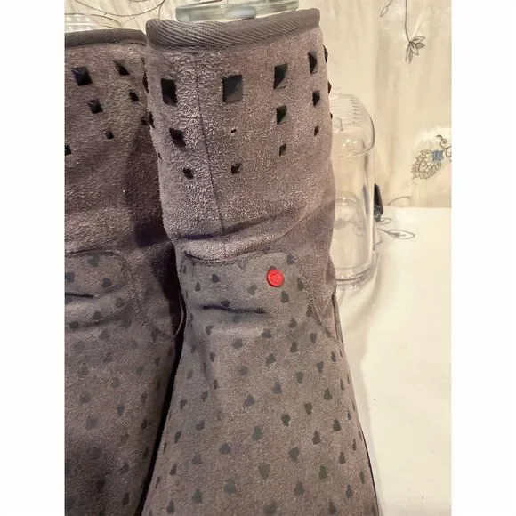 UGG Women's I Heart Rock 'n Roll Gray Polka Dot Booties Size 9 - Picture 6 of 9